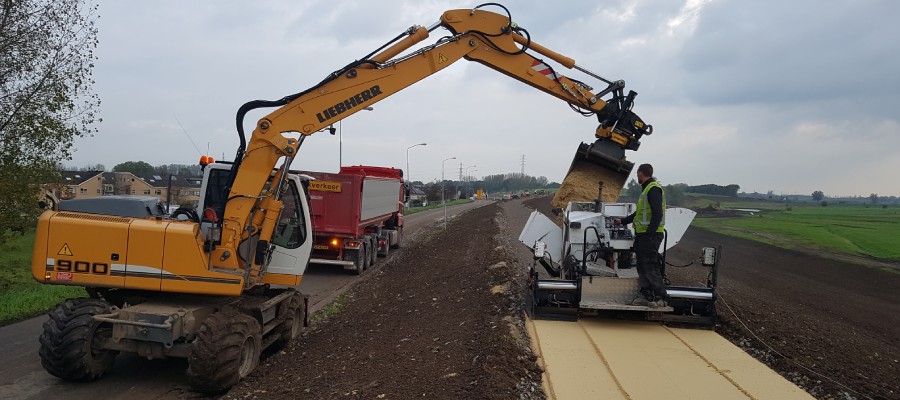 Professionele aanleg van een Nobre Cál fietspad